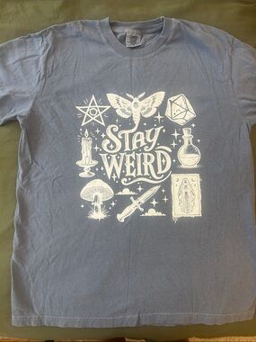 Stay Weird Blue Graphic Tee